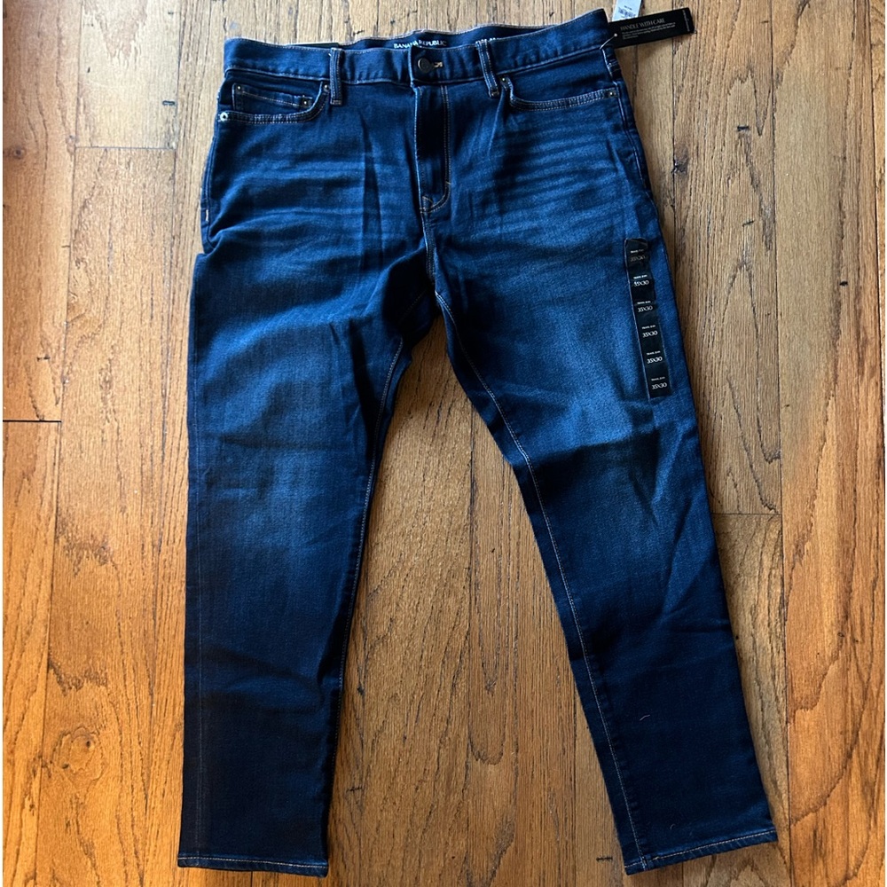 Brand new blue jeans